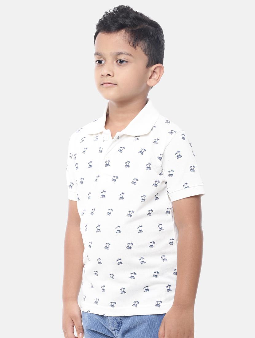 polo neck printed t-shirt - 17933248 - Zoom Image - 2