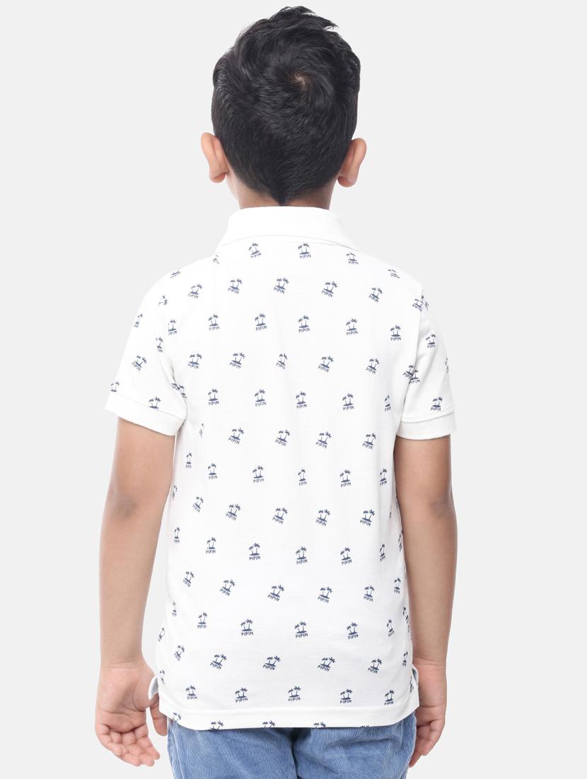 polo neck printed t-shirt - 17933248 - Zoom Image - 3