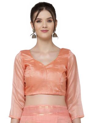 striped bordered embroidered saree with blouse - 17933580 - Standard Image - 3