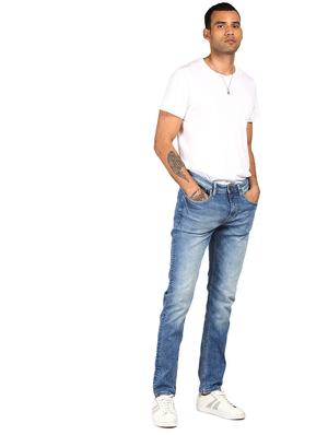 blue solid washed jean - 17933951 - Standard Image - 4