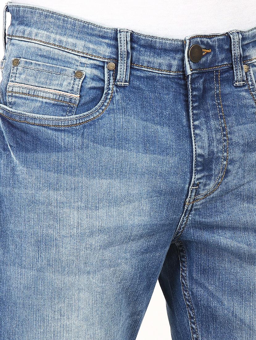 blue solid washed jean - 17933951 - Zoom Image - 5