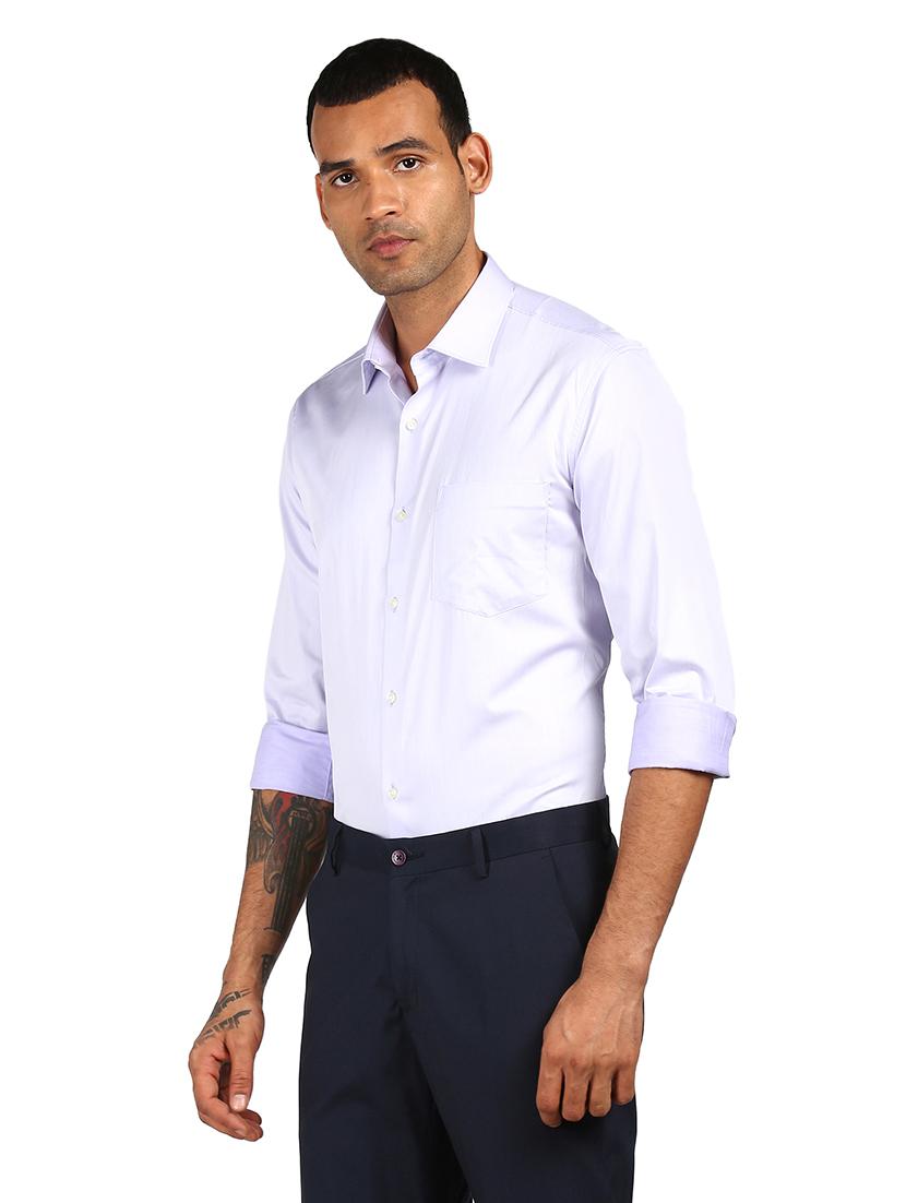grey solid formal shirt - 17933963 - Zoom Image - 1