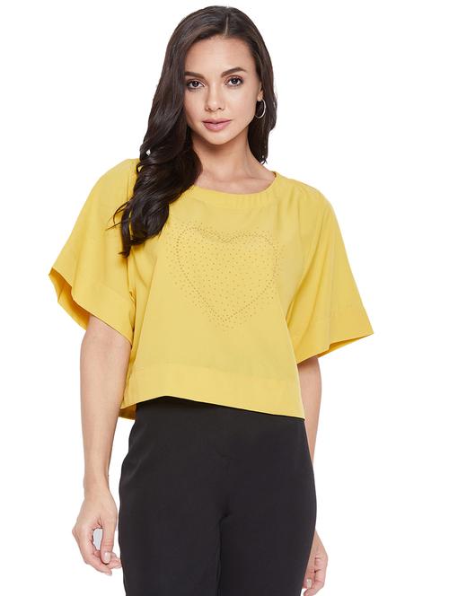 round neck printed regular top - 17933999 - Standard Image - 1