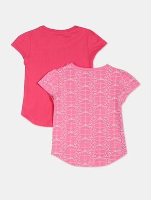 set of 2 round neck printed tee - 17934417 - Standard Image - 2