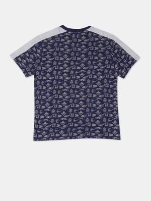 blue printed t-shirt - 17934965 - Standard Image - 2