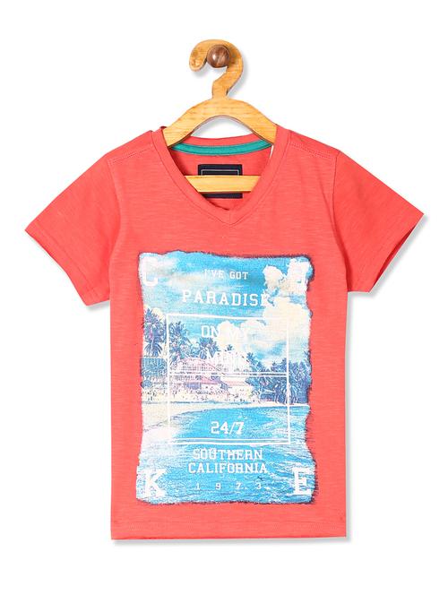 v-neck striped t-shirt - 17935052 - Very Small Image - 1