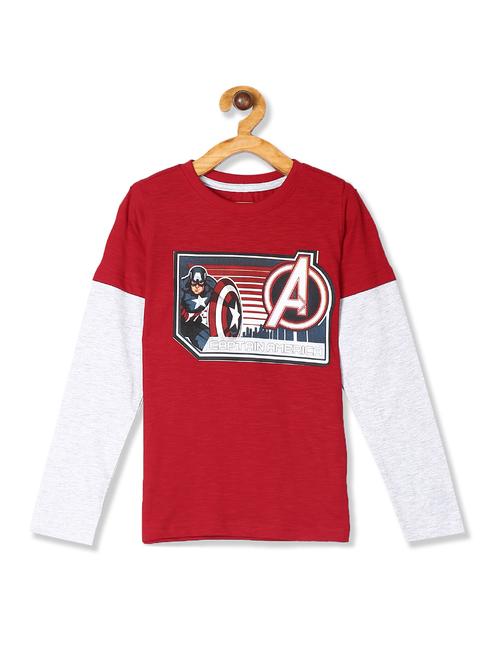 red printed t-shirt - 17935069 - Standard Image - 1