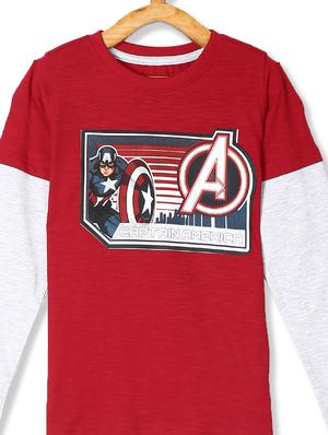 red printed t-shirt - 17935069 - Standard Image - 3