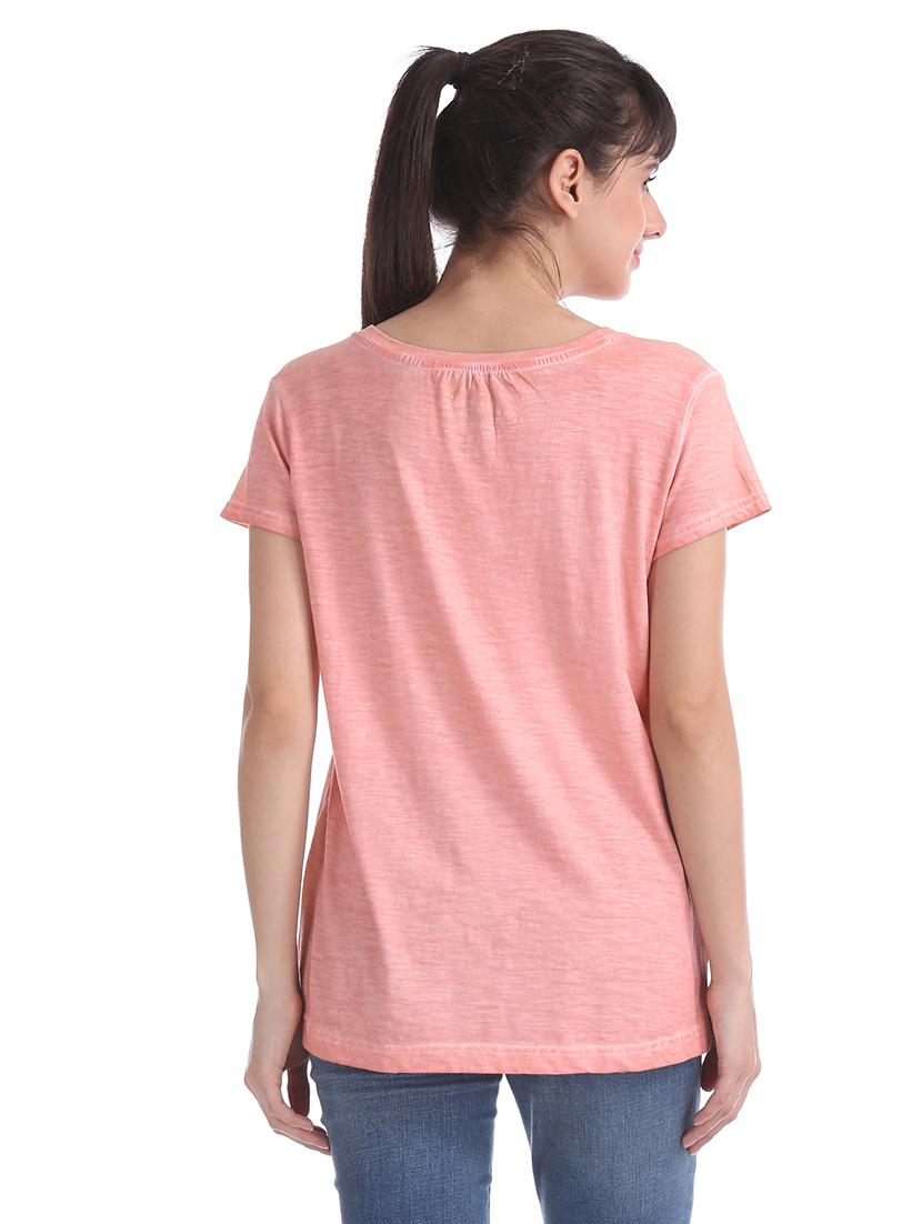 v-neck solid tee - 17935190 - Zoom Image - 2