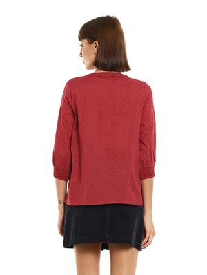 round neck solid top - 17935329 - Standard Image - 3