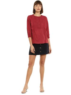 round neck solid top - 17935329 - Standard Image - 4