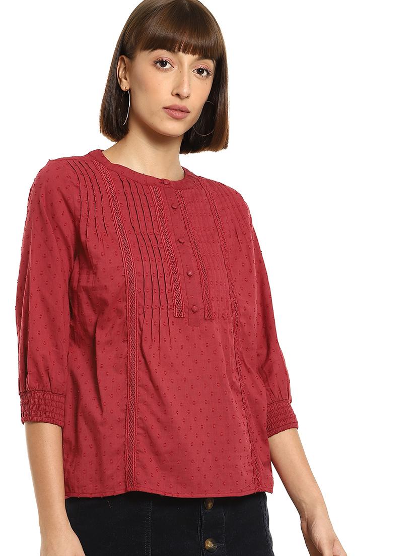 round neck solid top - 17935329 - Zoom Image - 1