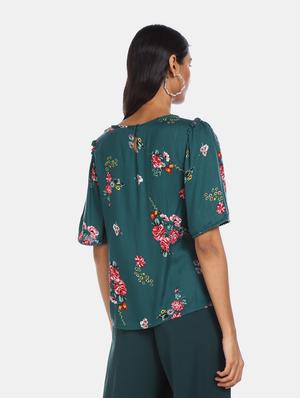 round neck printed top - 17935402 - Standard Image - 3