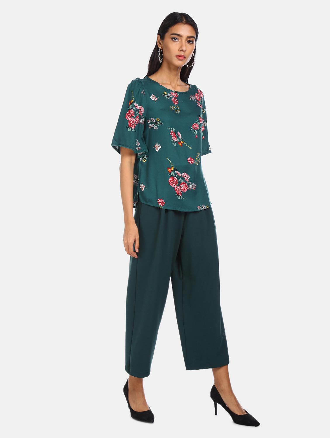 round neck printed top - 17935402 - Zoom Image - 4