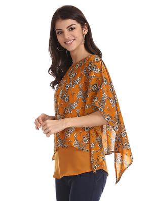 round neck floral layered top - 17935645 - Standard Image - 2