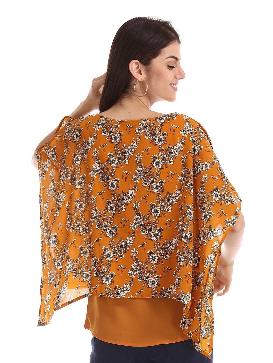 round neck floral layered top - 17935645 - Zoom Image - 3