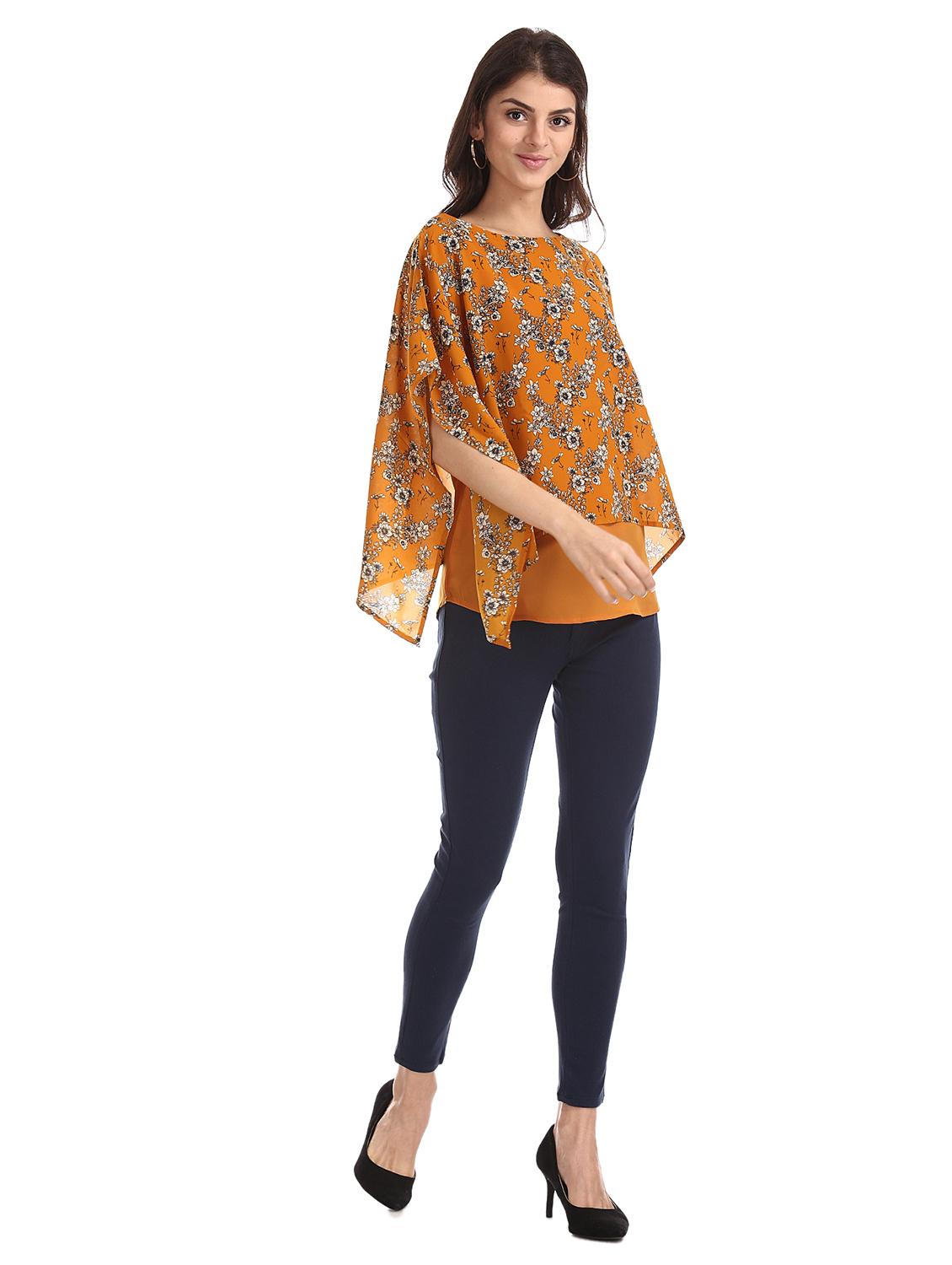 round neck floral layered top - 17935645 - Zoom Image - 4