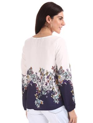 tie up neck printed top - 17935706 - Standard Image - 3