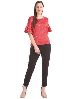 bell sleeved printed top - 17935878 - Standard Image - 4