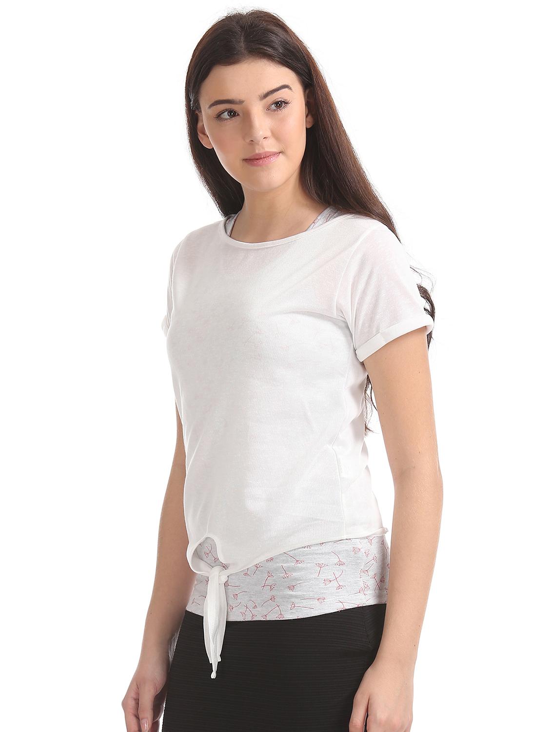 tie front solid top - 17935894 - Zoom Image - 2