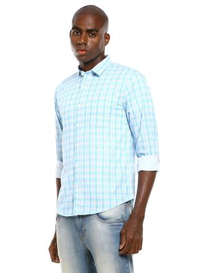 blue checkered casual shirt - 17936337 - Standard Image - 2