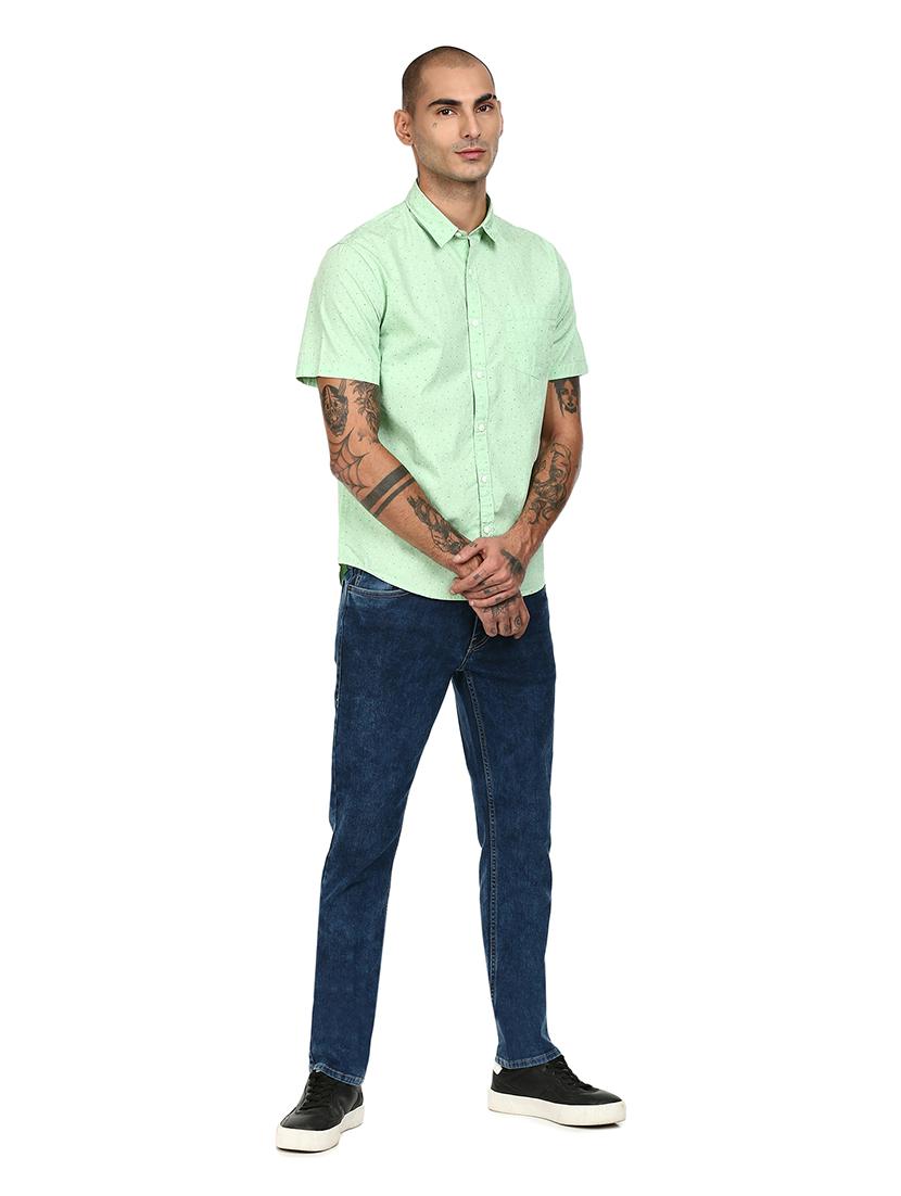 green printed casual shirt - 17936392 - Zoom Image - 4