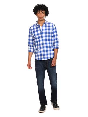 blue checkered casual shirt - 17936398 - Standard Image - 4