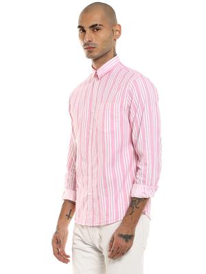 pink striped casual shirt - 17936412 - Standard Image - 2