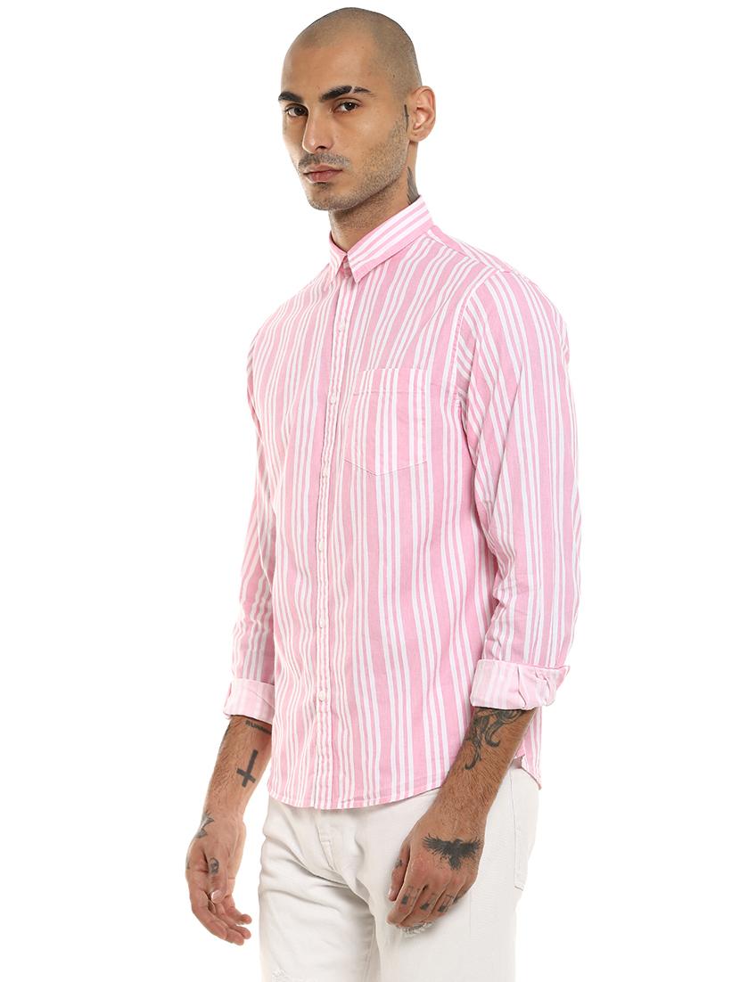 pink striped casual shirt - 17936412 - Zoom Image - 2