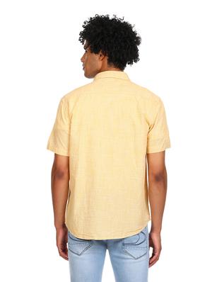 yellow solid casual shirt - 17936414 - Standard Image - 3