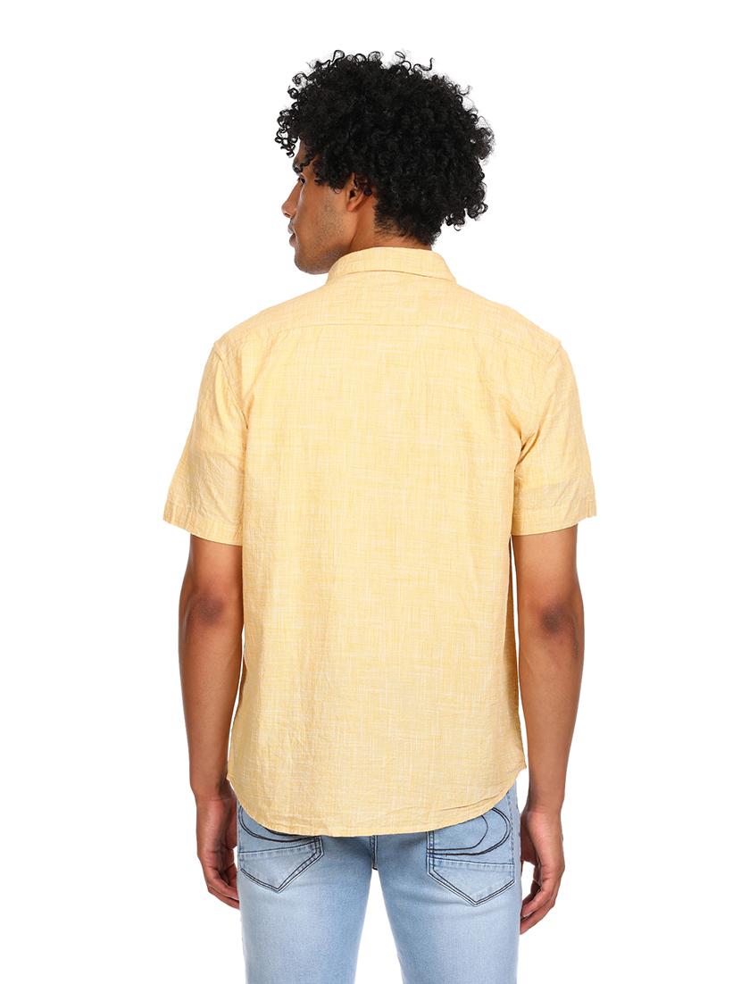 yellow solid casual shirt - 17936414 - Zoom Image - 3