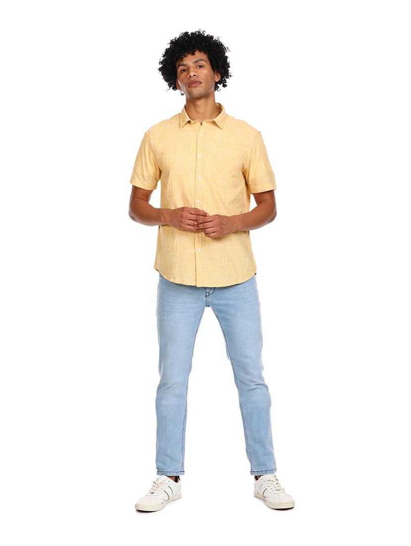 yellow solid casual shirt - 17936414 - Zoom Image - 4