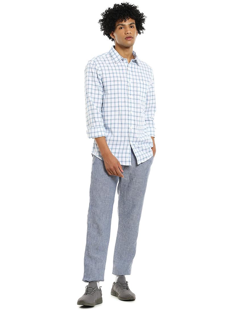 white checkered casual shirt - 17936444 - Zoom Image - 4