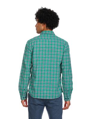 green checkered casual shirt - 17936456 - Standard Image - 3