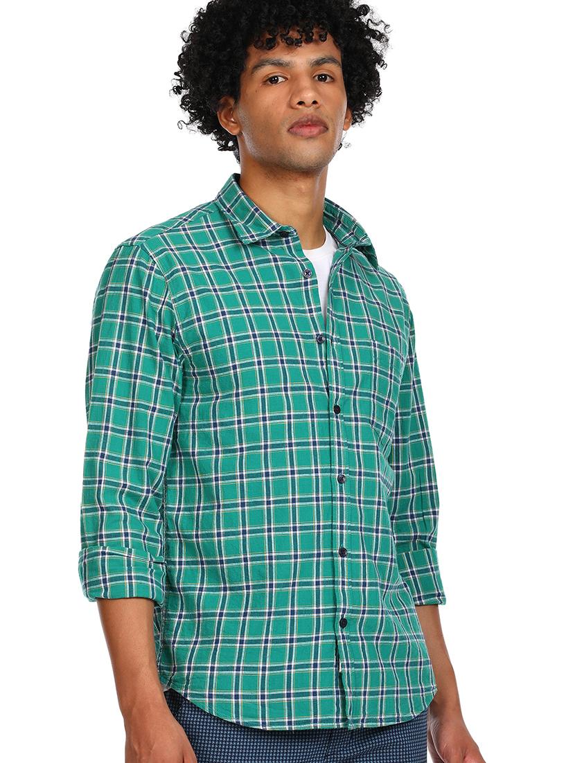 green checkered casual shirt - 17936456 - Zoom Image - 1