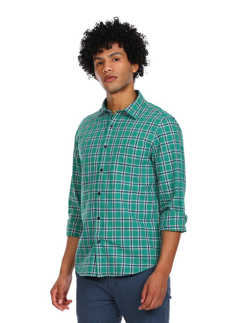 green checkered casual shirt - 17936456 - Zoom Image - 2