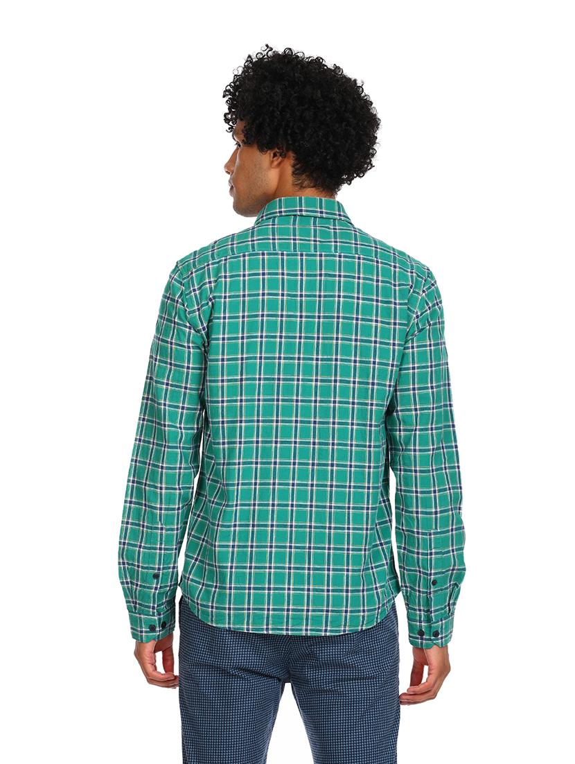 green checkered casual shirt - 17936456 - Zoom Image - 3