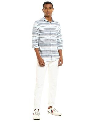 light blue striped casual shirt - 17936521 - Standard Image - 4