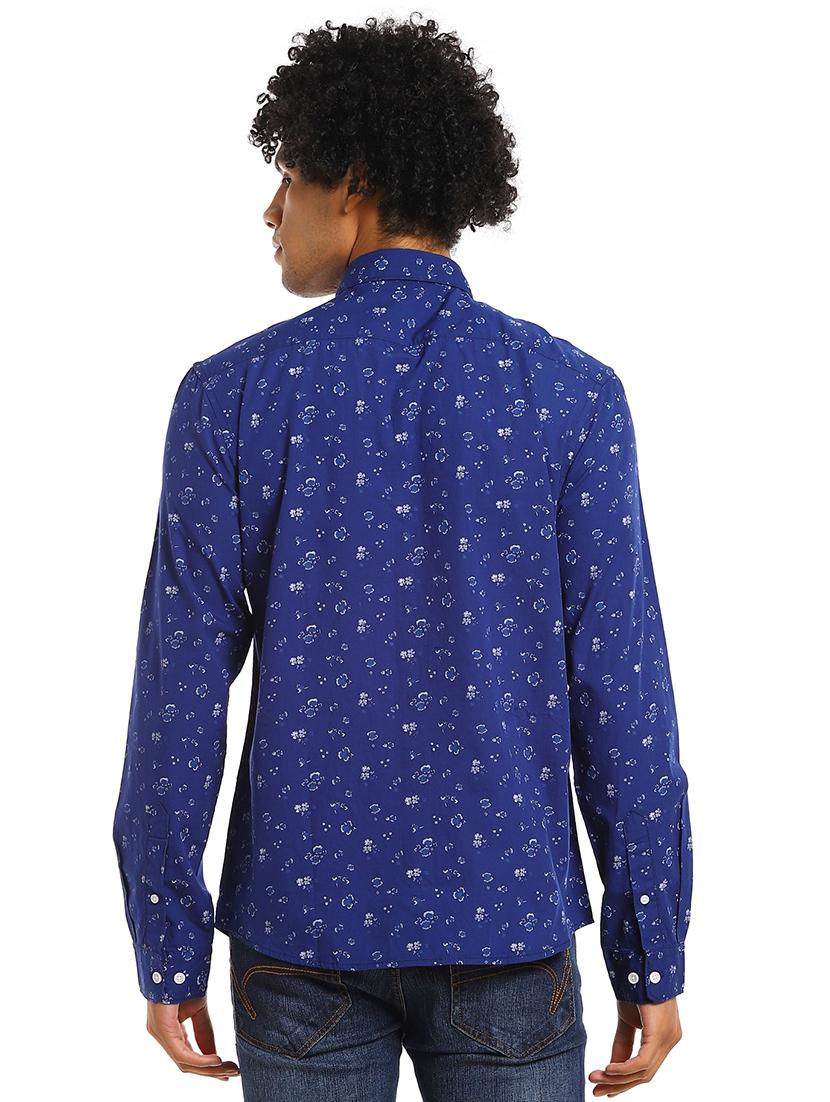 blue printed casual shirt - 17936693 - Zoom Image - 3