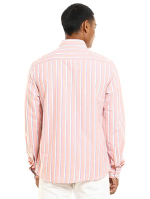 pink striped casual shirt - 17936716 - Standard Image - 3