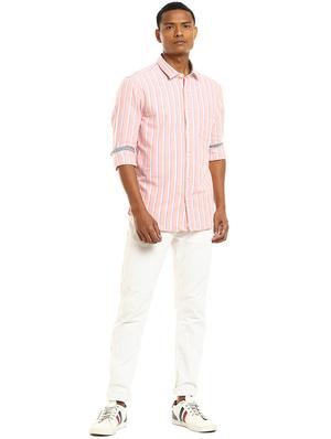pink striped casual shirt - 17936716 - Standard Image - 4