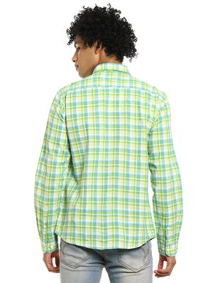 green checkered casual shirt - 17936724 - Standard Image - 3