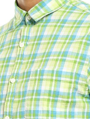 green checkered casual shirt - 17936724 - Standard Image - 5