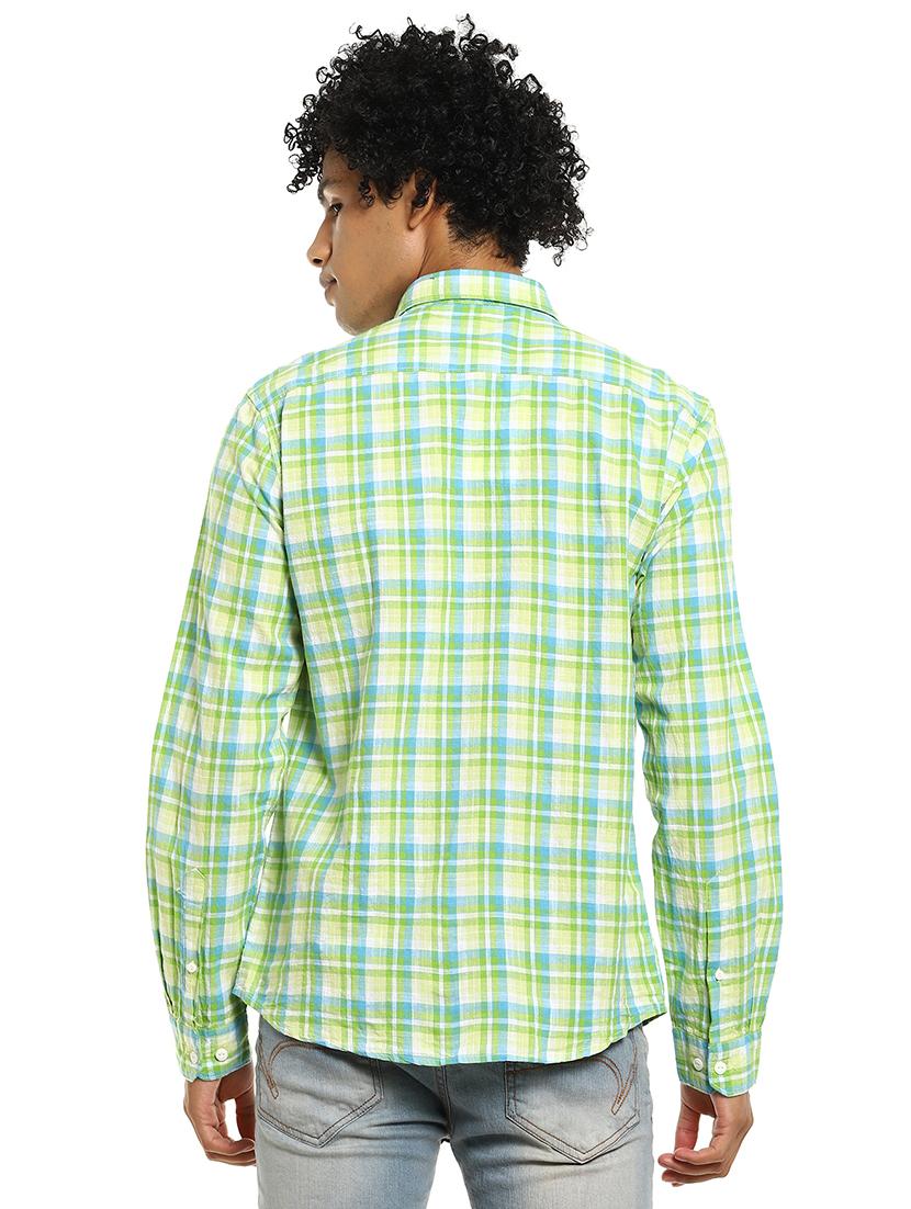 green checkered casual shirt - 17936724 - Zoom Image - 3