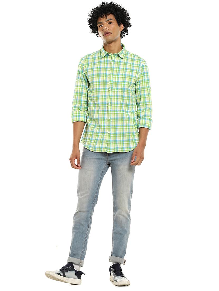 green checkered casual shirt - 17936724 - Zoom Image - 4