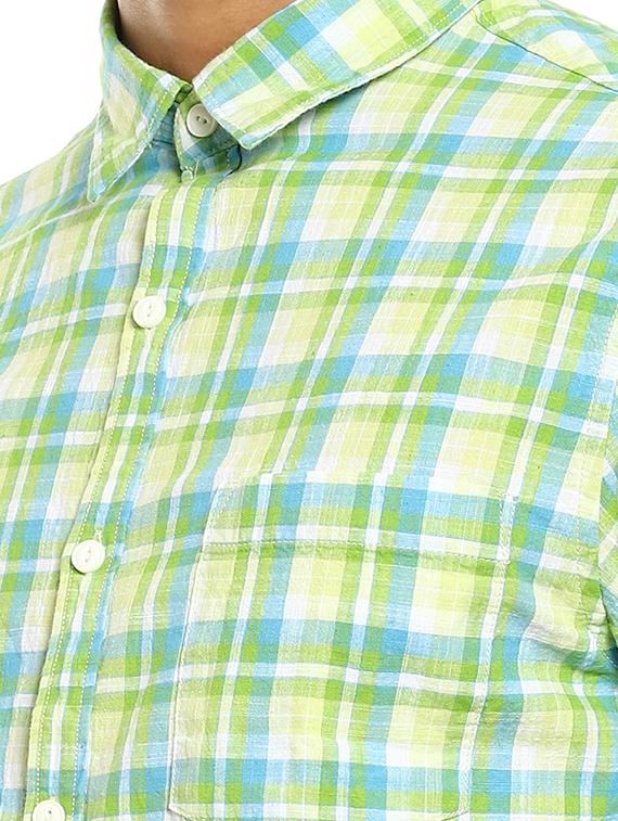 green checkered casual shirt - 17936724 - Zoom Image - 5