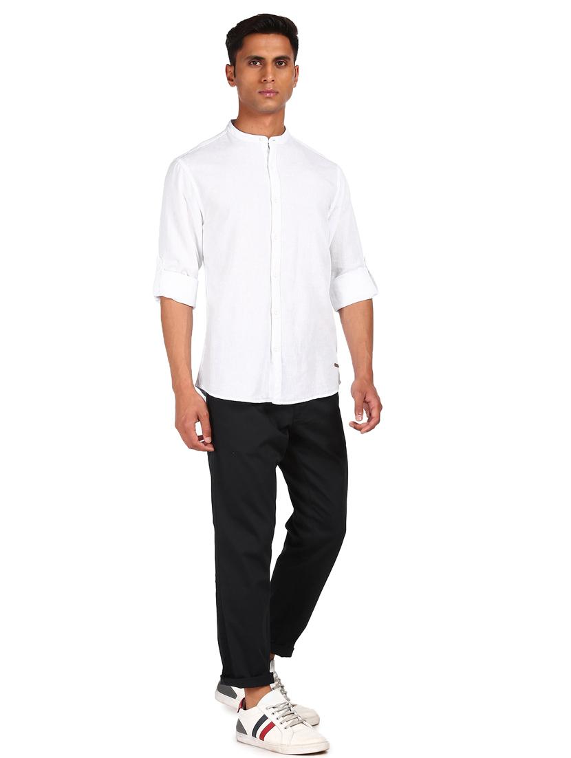 white solid casual shirt - 17936929 - Zoom Image - 4
