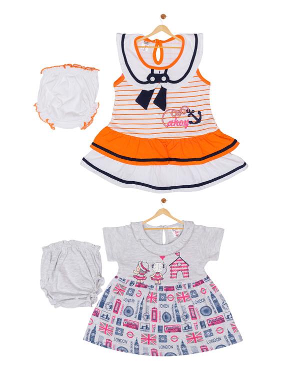 set of 2 printed frock - 17937622 - Zoom Image - 1