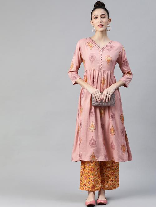 printed kurta palazzo set - 17937679 - Standard Image - 1
