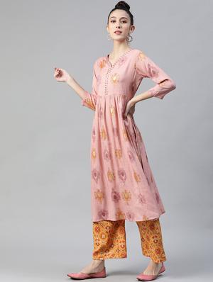 printed kurta palazzo set - 17937679 - Standard Image - 2